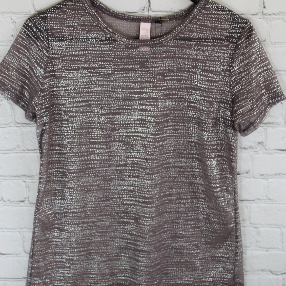 Victoria's Secret Mesh See through top with Silver